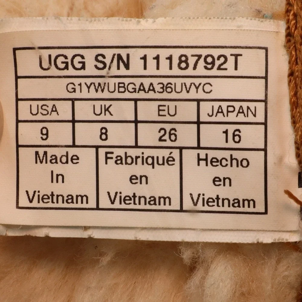 UGG Neumel Logo Strap Toddler 9 Chestnut Brown Suede Shearling Ankle Boots‎